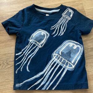 3T Tea Collection Unisex Short Sleeve Shirt Blue Jellyfish